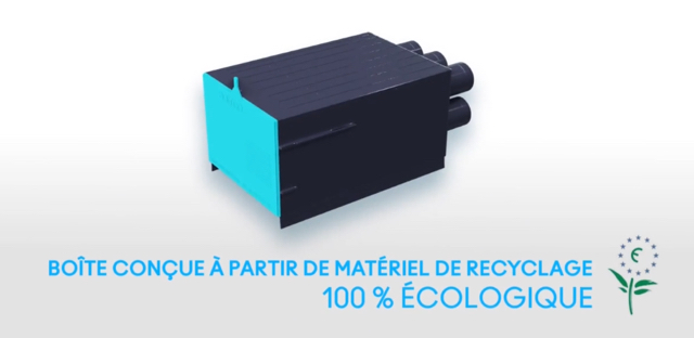 Boîte conçu à partir de matériel de recyclage 100% écologique